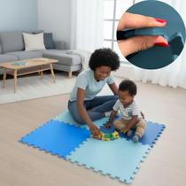 Kit 8 Placa Tapete Infantil Peça EVA Estilo Tatame 50x50cm 10mm 2m² Emborrachado Crianças Bebes Exercícios Academia Yoga Pilates Impermeável