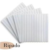 KIT 8 PlacaS 3d Decorativa Pvc 50 X 50 Cm Modelo Ripado ***COM ADESIVO ***