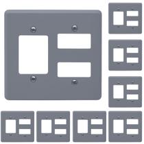 Kit 8 Placas 4x4 5 Módulos Cinza Separados Silentoque 8532