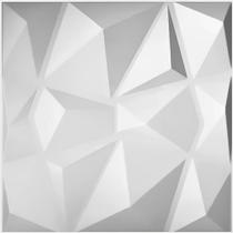 Kit 8 Placas Painel 3D AutoAdesivas Plástico Revestimento Parede Diamante 50x50cm Fosco Cores Mebuki