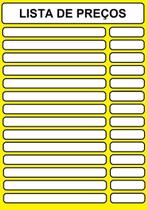 Kit 8 Placas Reutilizáveis Amarelas 30x21 cm Impermeáveis