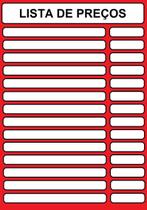 Kit 8 Placas Reutilizáveis Impermeáveis 30x21cm Vermelhas