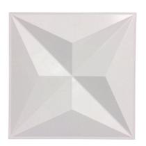 Kit 8 Placas Revestimento 3D para Parede 50x50cm Safira Ouro Fino Branco Branco