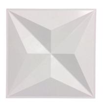 Kit 8 Placas Revestimento 3D Para Parede 50x50cm Safira Ouro Fino Branco