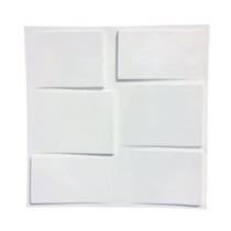 Kit 8 Placas Revestimento 3D Para Parede 50x50cm Turmalina Ouro Fino Branco