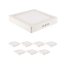 Kit 8 Plafon Led Sobrepor 12w Quadrado 4100k Branco Blumenau Kit 8 Plafon Led Sobrepor 12w Quadrado 4100k Branco Blumenau