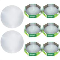 Kit 8 Plafon Taschibra Jurerê 30cm Redondo Branco E27 Bivolt Kit 8 Plafon Taschibra Jurerê 30cm Redondo Branco E27 Bivolt