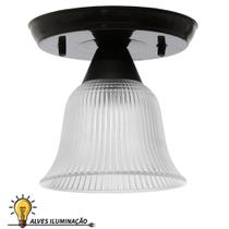 Kit 8 Plafons Sino Cúpula Cristal de Sobrepor o Teto Cozinha Quarto Sala Soquete E27 Bivolt Completo Kit 8 Plafons Sino Cúpula Cristal de Sobrepor o Teto Cozinha Quarto Sala Soquete E27 Bivolt Completo