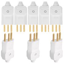 Kit 8 plugue macho 10a 2p+t 180 250v margirius branco