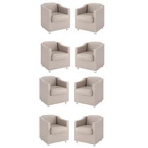 Kit 8 Poltronas Para Recepção Consultorio Médico Balaqui