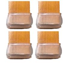 Kit 8 Ponteira Feltro Quadrado Pé Cadeira Mesa Moveis