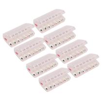 Kit 8 Porta Comprimidos Noite e Dia Organizador Semanal de Medicamentos Sanremo Prático