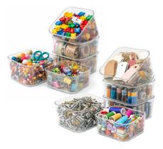 Kit 8 Porta Objetos Multiuso Pequeno Cristal Dello Kit 8 Porta Objetos Multiuso Pequeno Cristal Dello