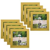 Kit 8 Porta Retrado Molduras 20x20 Amarelo