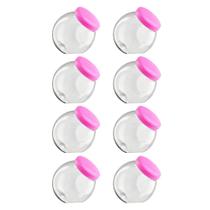 Kit 8 Pote Baleiro Plástico 1,2LT Multiuso Organizador Tampa de Rosca