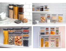 Kit 8 Pote Hermético Organizador Cozinha Mantimentos Block