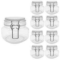 Kit 8 Pote Hermético Vidro C/ Trava Silicone E Vedação 500ml