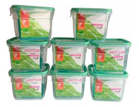 Kit 8 Pote Multiuso Freshy Plástico Freezer Sanremo Sr1761 770ml