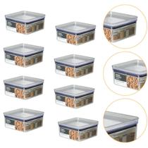 Kit 8 Pote Para Alimentos Tampa Hermética Lumini 1.060ML