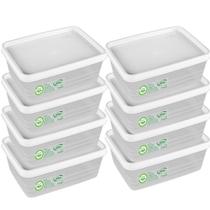 Kit 8 Potes 500ml Tampa Preta11cm Empilhável Lava-Louça Quadrado Tampa Trava Vedação Conserva Mantimento Frutas Cereal Kit 8 Potes 500ml Tampa Preta11cm Empilhável Lava-Louça Quadrado Tampa Trava Vedação Conserva Mantimento Frutas Cereal