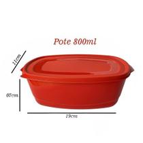 Kit 8 Potes 800 ML Frezeer e Micro-Ondas Pague 4 Leve 8