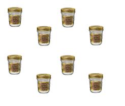Kit 8 Potes de Vidro Quattro Stagioni 320 ml Para Conservas e Afins COM Tampa Original