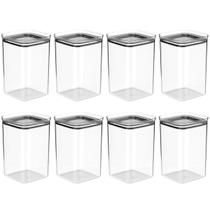 Kit 8 Potes Herméticos 3,5L Porta Mantimentos Ou Block Plást Kit 8 Potes Herméticos 3,5L Porta Mantimentos Ou Block Plást