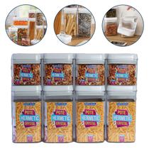 Kit 8 Potes Herméticos para Mantimentos Cozinha Organização