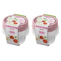 Kit 8 Potes Para Alimentos Redondo 230 ML Transparente