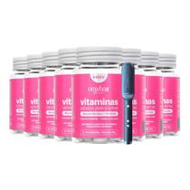 Kit 8 Potes Suplemento Vitamina Capilar -New Hair Biotina