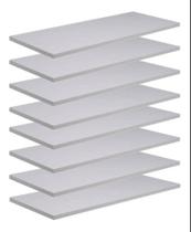 Kit 8 Prateleiras 30X20 Flutuantes Mdf 15Mm Branco Decoração - Decoralar