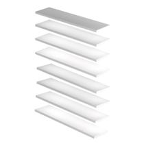 Kit 8 Prateleiras Nicho Mdf Tamanho Suporte Invisivel