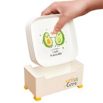 Kit 8 Pratos Infantil Plástico PP Com Suporte Escorredor BPA Free