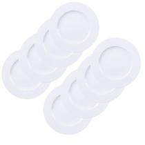 Kit 8 Pratos Rasos Porcelana Maria Augusta Tramontina 28cm