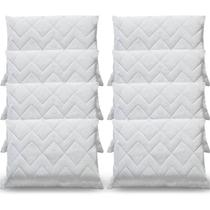 Kit 8 Protetor de Travesseiro Impermeável em Matelassê 100% Algodão 50x70cm