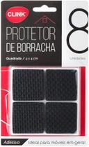 Kit 8 Protetores Borracha Pé Moveis Piso Resistente Quadrado Porta Anti deslizante Proteção - Clink