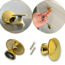 Kit 8 Puxador P/ Gaveta E Armário Redondo Em Metal / Premium