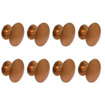 Kit 8 Puxador Ponto 31mm Cobre Escovado Para Gaveta