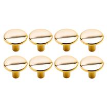 Kit 8 Puxador Ponto Girare Dourado Escovado 22mm Para Gavetas De Móveis