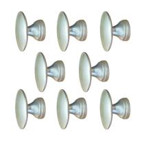 Kit 8 Puxadores Para Móveis Porta Gaveta Armário Ponto Redondo