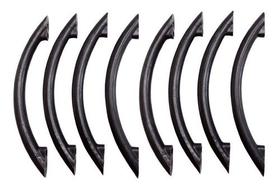 Kit 8 Puxadores Portas Gavetas Armários Simplice Preto Cozinha