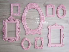 Kit 8 Quadros Molduras Resina Vintage Parede Provençal D224 Kit 8 Quadros Molduras Resina Vintage Parede Provençal D224