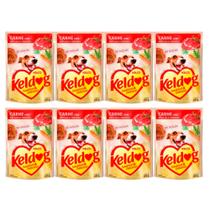 Kit 8 Ração Úmida para Cachorro Keldog Sabor Carne com Ervilha e Cenoura em Sachê 100g Kit 8 Ração Úmida para Cachorro Keldog Sabor Carne com Ervilha e Cenoura em Sachê 100g