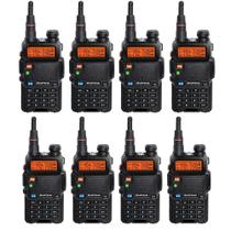 Kit 8 Rádio Ht Dual Band Uhf e Vhf Baofeng Uv5r Rádio