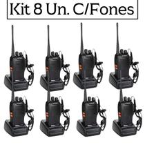 Kit 8 Radio Walk Talk Comunicador 16 Ch 12Km Baofeng 777S Radim HT