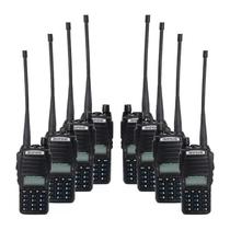 Kit 8 Rádios Comunicador Baofeng 5W Bf Vhf /Uhf/ Fm Dual