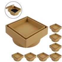 Kit 8 Ralo Oculto Invisível Quadrado 10x10cm Plástico Com Tela Para Banheiro - AMZ