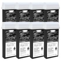 Kit 8 Refil Cera Depilatoria Corporal Profissional Depilação Roll On Depilflax Negra 100g Kit 8 Refil Cera Depilatoria Corporal Profissional Depilação Roll On Depilflax Negra 100g