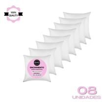Kit 8 Refil Enchimento 50X50 Almofada Fibra Siliconada 350g