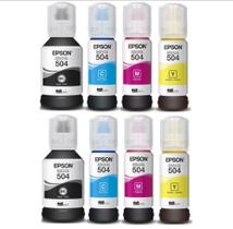 Kit 8 refil tinta de uso t504 original lacrada bmcy